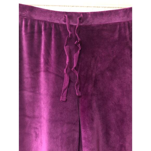 Juicy Couture Women's Jogger Sleepwear Pants Lounge Pink Fuchsia Velvet Large - Picture 4 of 8
